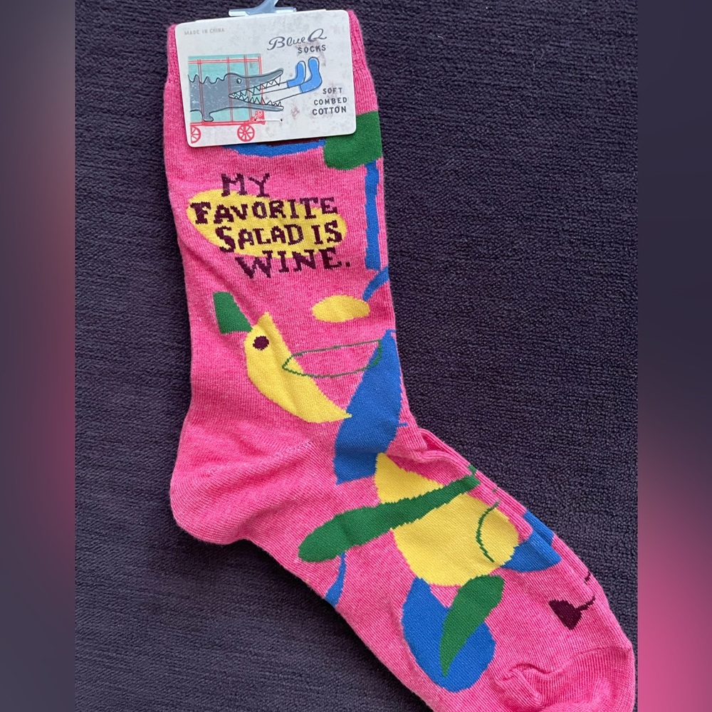 NEW! Fun wine themed socks
